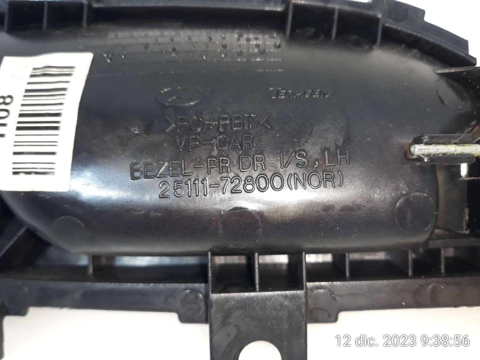 MANETA INTERIOR DELANTERA IZQUIERDA HYUNDAI i40 I (VF) 2012-2019 (826103Z030RY 1568084)