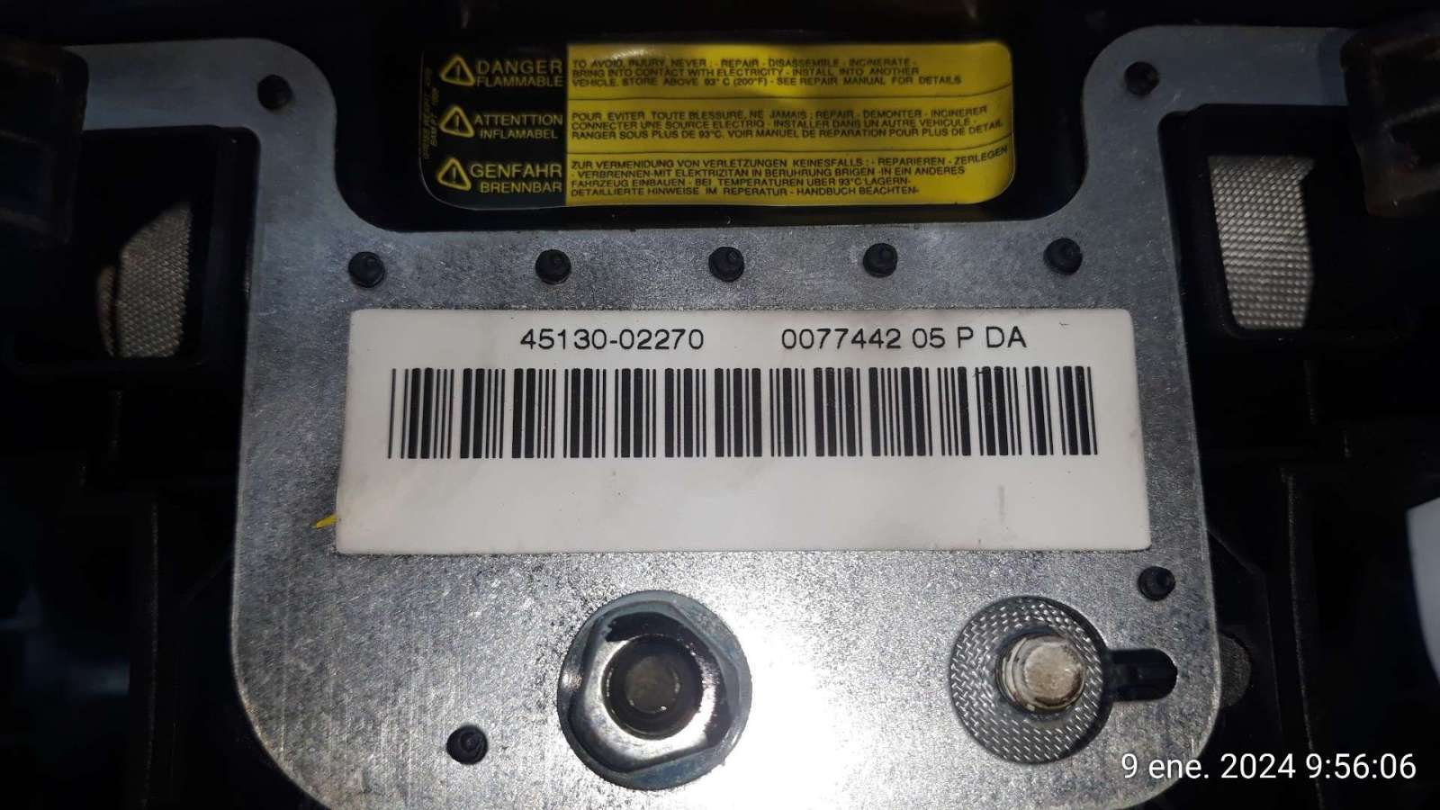 AIRBAG DELANTERO IZQUIERDO TOYOTA COROLLA (E12) 2001-2007 (4513002270 1572193)