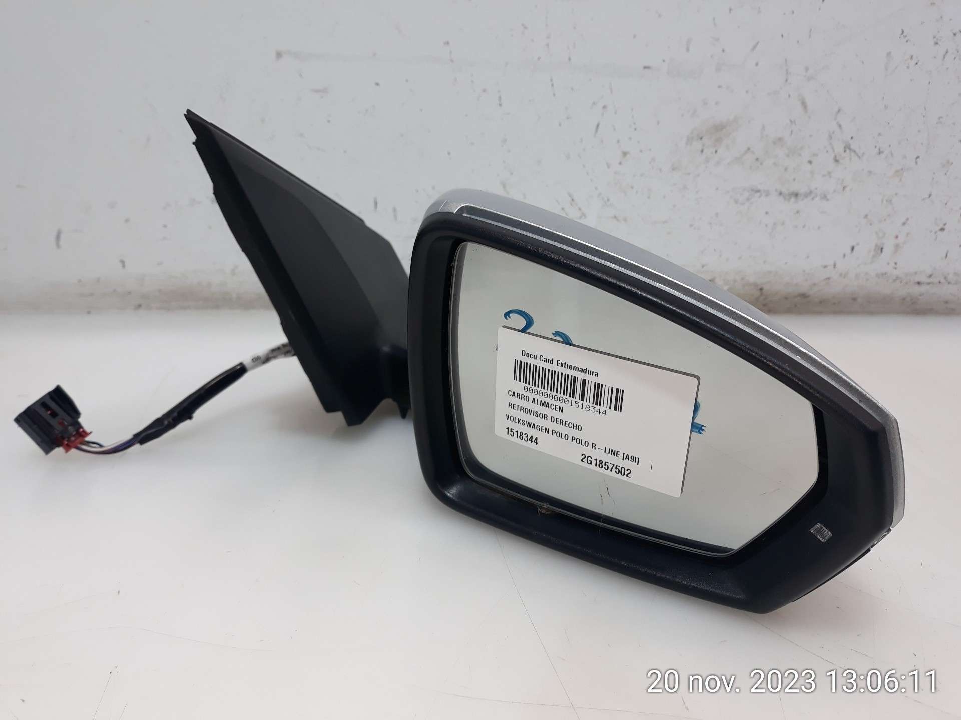 RETROVISOR DERECHO VOLKSWAGEN POLO 2017- (2G1857502 1518344)
