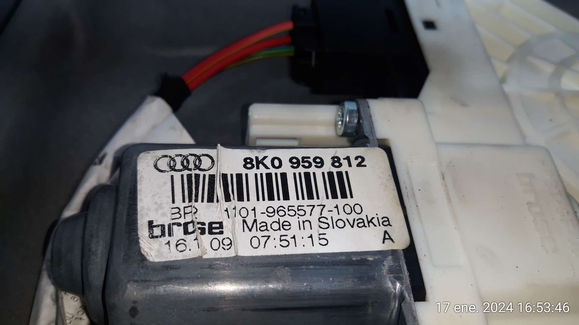 ELEVALUNAS TRASERO DERECHO SKODA SUPERB COMBI (3T5) 2009-2015 (3T5839402 1575858)