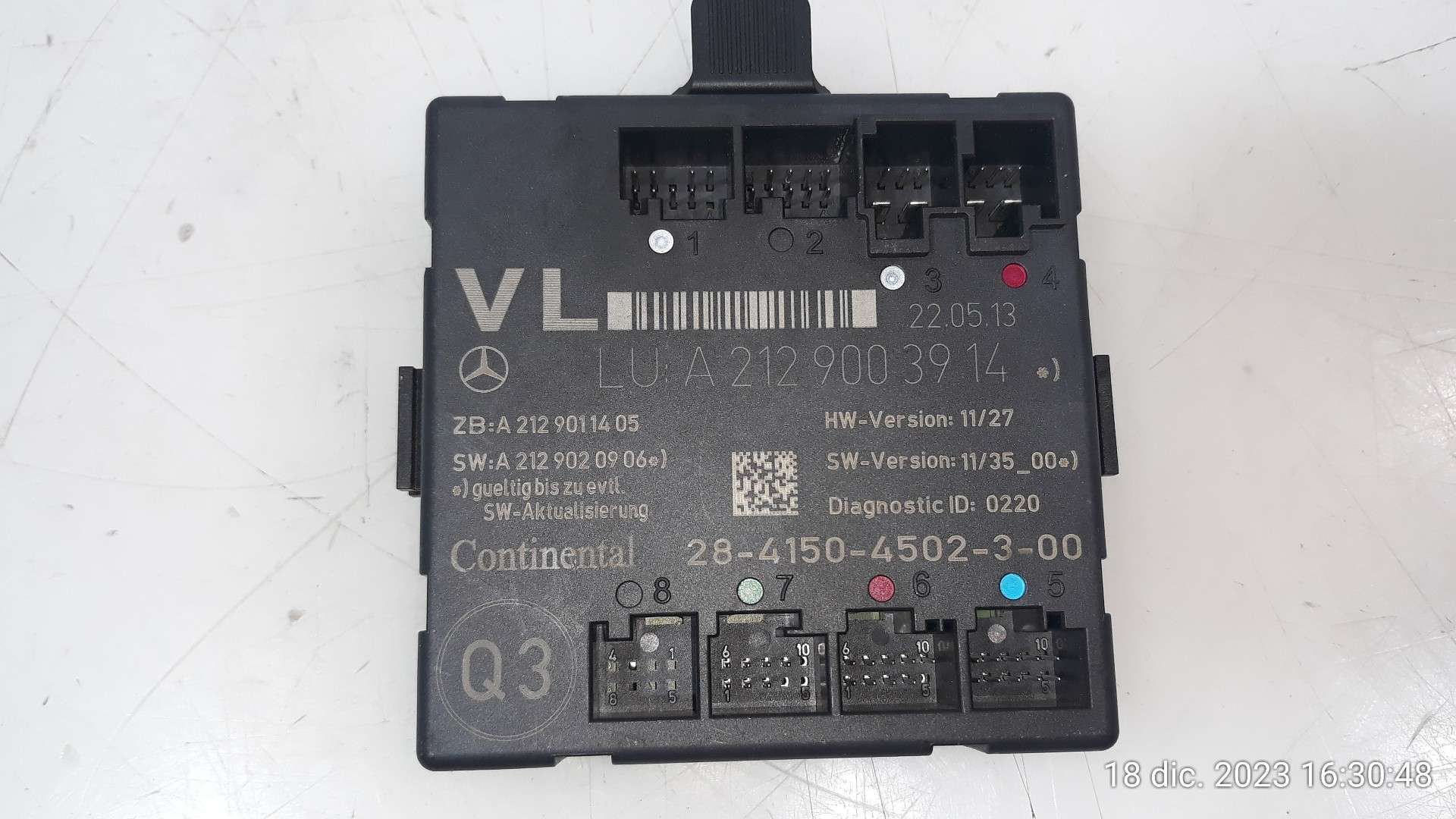 MODULO ELECTRONICO MERCEDES-BENZ CLASE C (W204) FAMILIAR 2011-2014 (A2129003914 1578215)