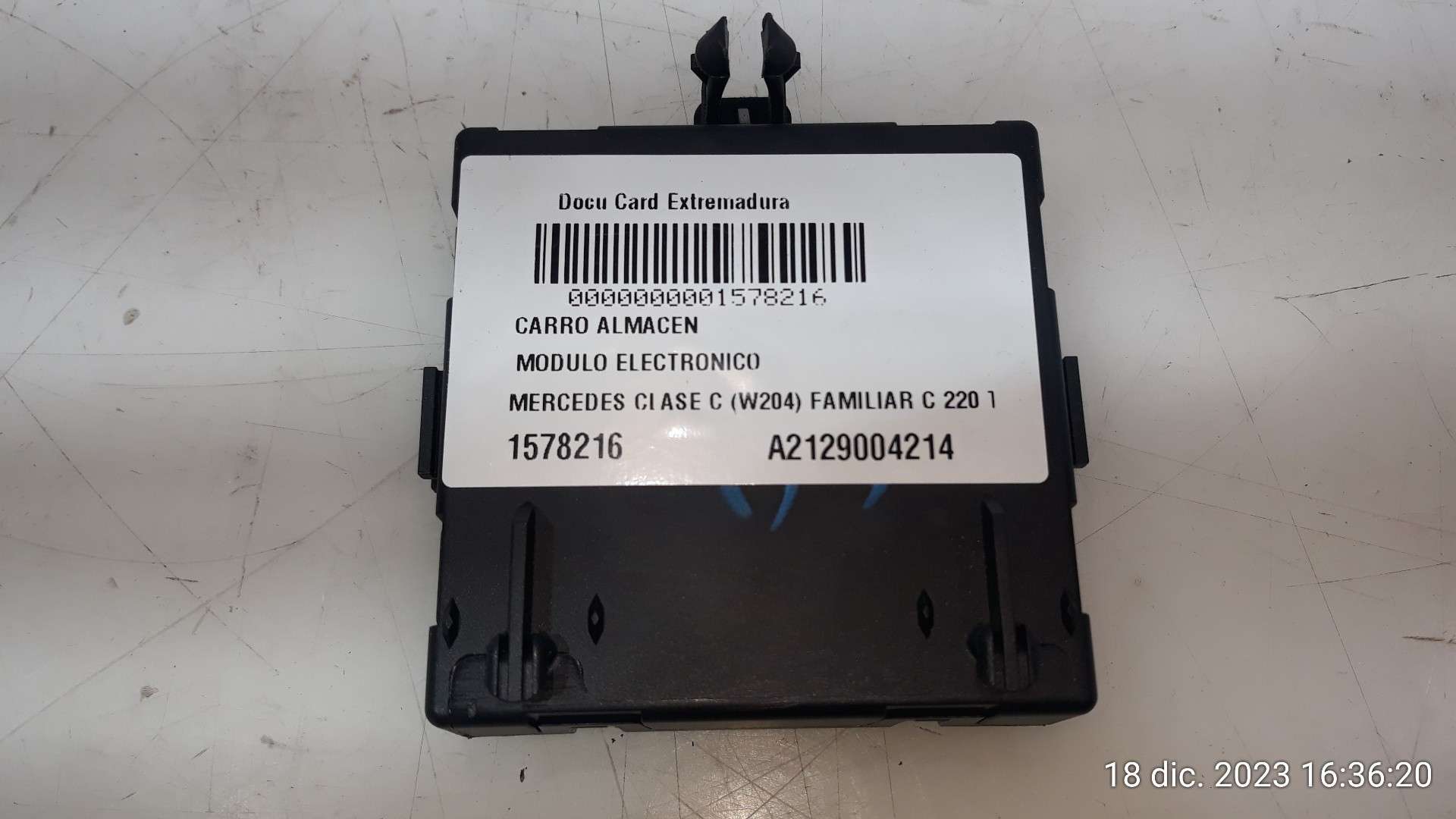 MODULO ELECTRONICO MERCEDES-BENZ CLASE C (W204) FAMILIAR 2011-2014 (A2129004214 1578216)