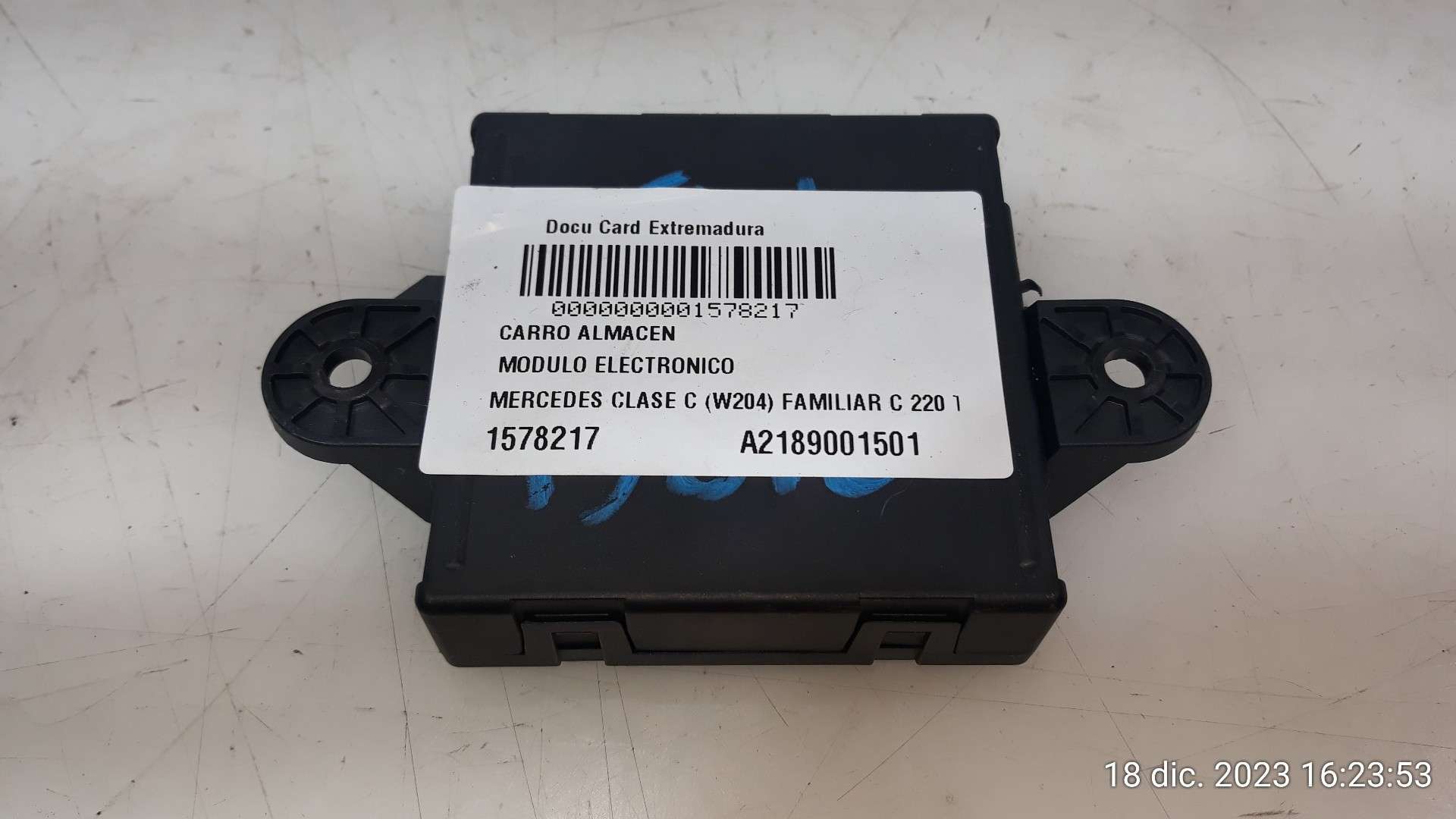 MODULO ELECTRONICO MERCEDES-BENZ CLASE C (W204) FAMILIAR 2011-2014 (A2189001501 1578217)