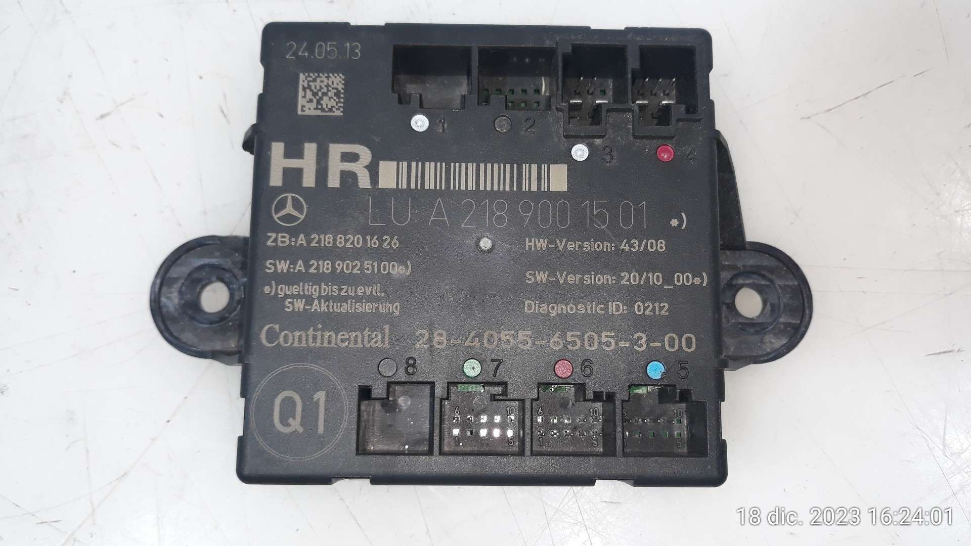 MODULO ELECTRONICO MERCEDES-BENZ CLASE C (W204) FAMILIAR 2011-2014 (A2189001501 1578217)