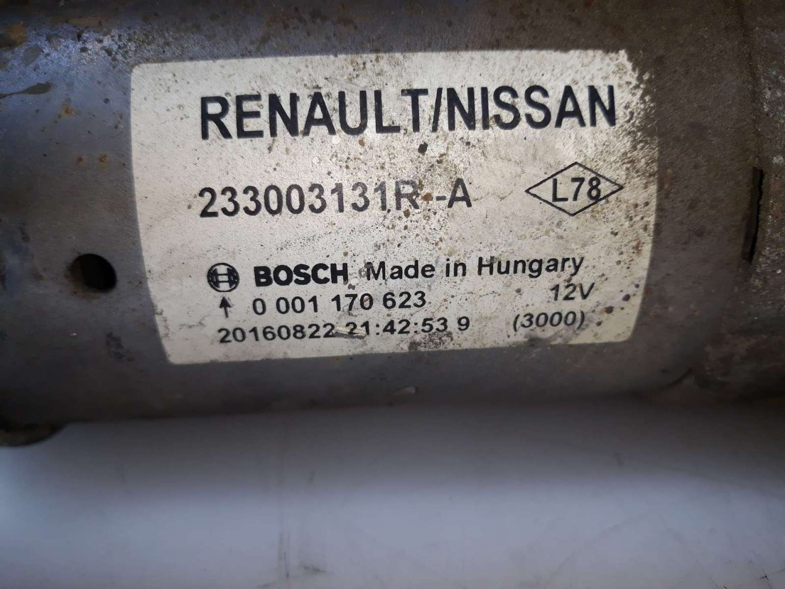 MOTOR ARRANQUE NISSAN QASHQAI (J11) 2013- (0001170623 1470158)