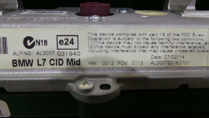 PANTALLA MULTIFUNCION BMW SERIE 3 TOURING (F31) 2012-2016 (9292247026 1167960)