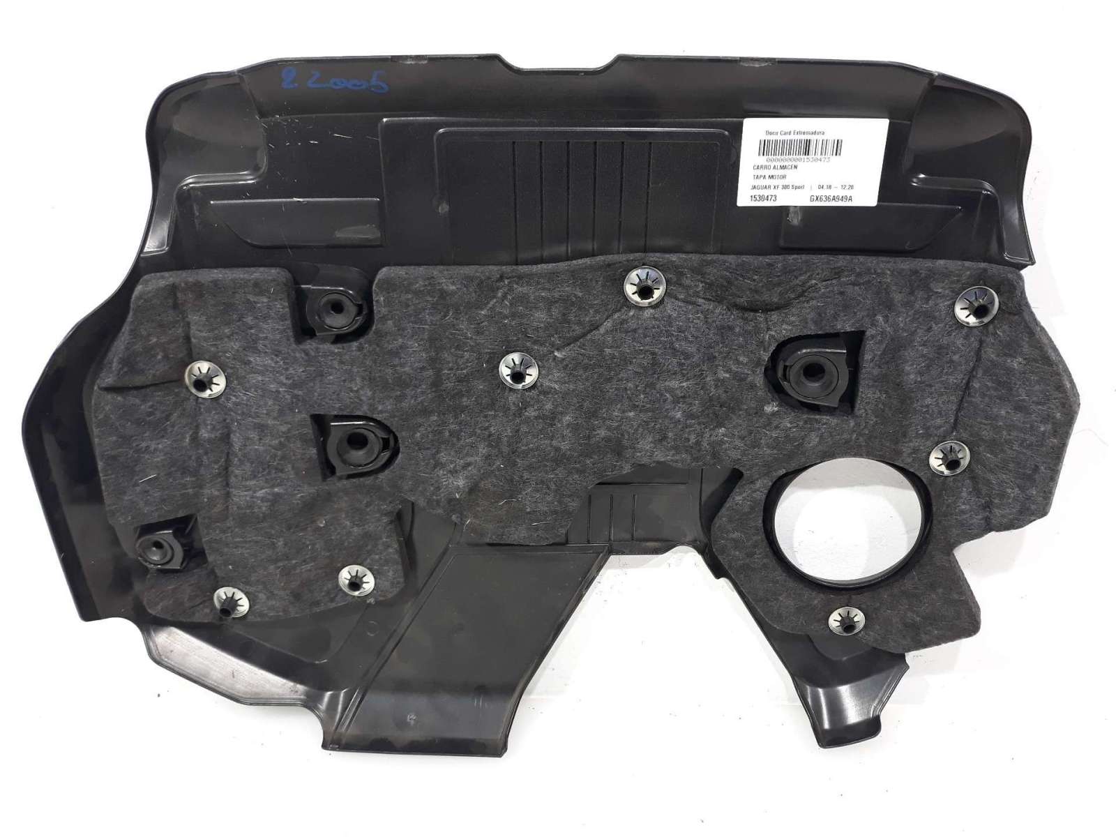 TAPA MOTOR JAGUAR XF II (X260) 2015- (GX636A949A 1530473)