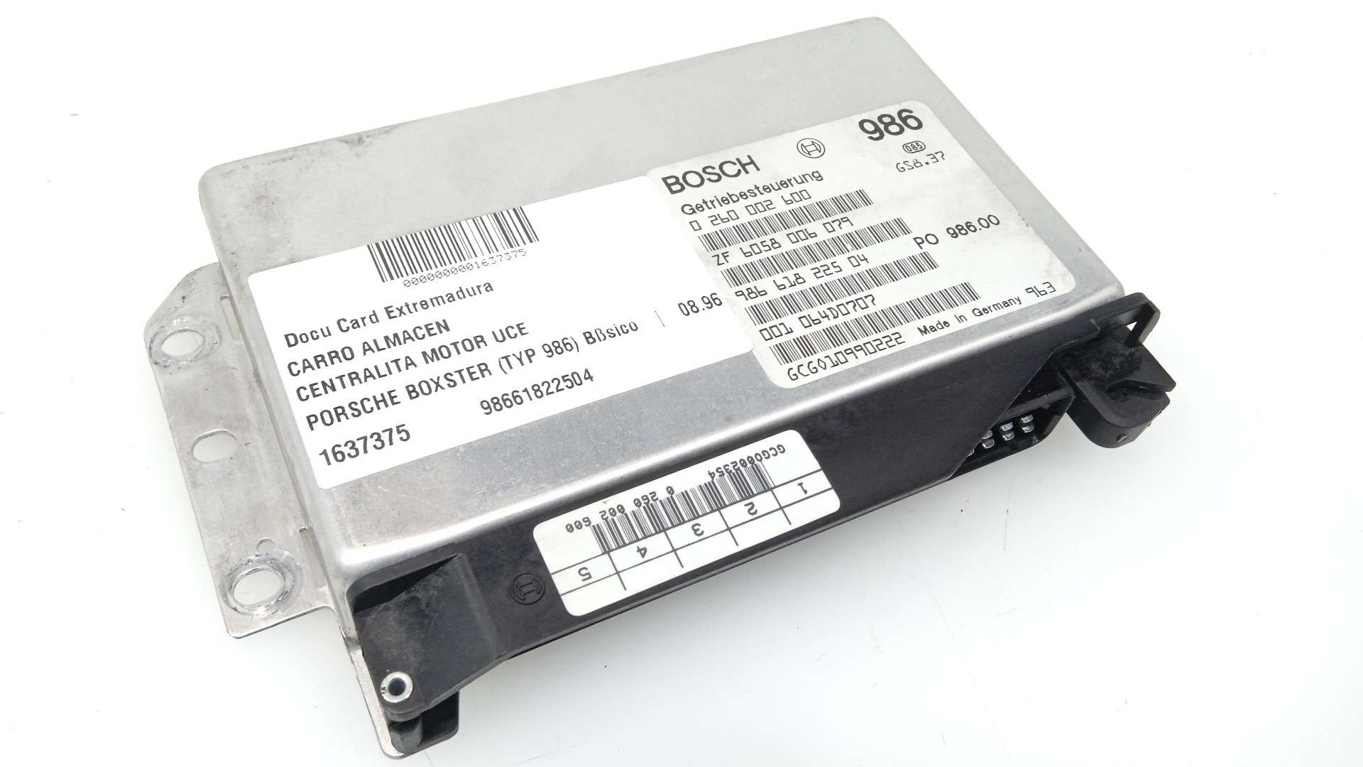 CENTRALITA MOTOR UCE PORSCHE BOXSTER (TYP 986) 1996-2004 (98661822504 1637375)