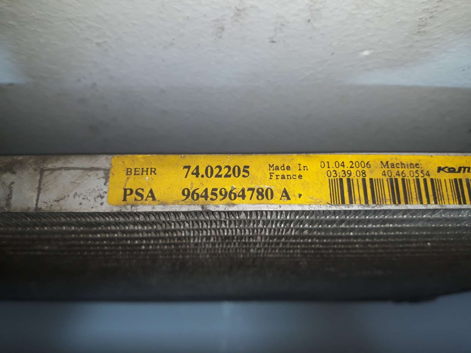 CONDENSADOR / RADIADOR  AIRE ACONDICIONADO CITROËN XSARA PICASSO 1999-2011 (9645964780A 1336146)