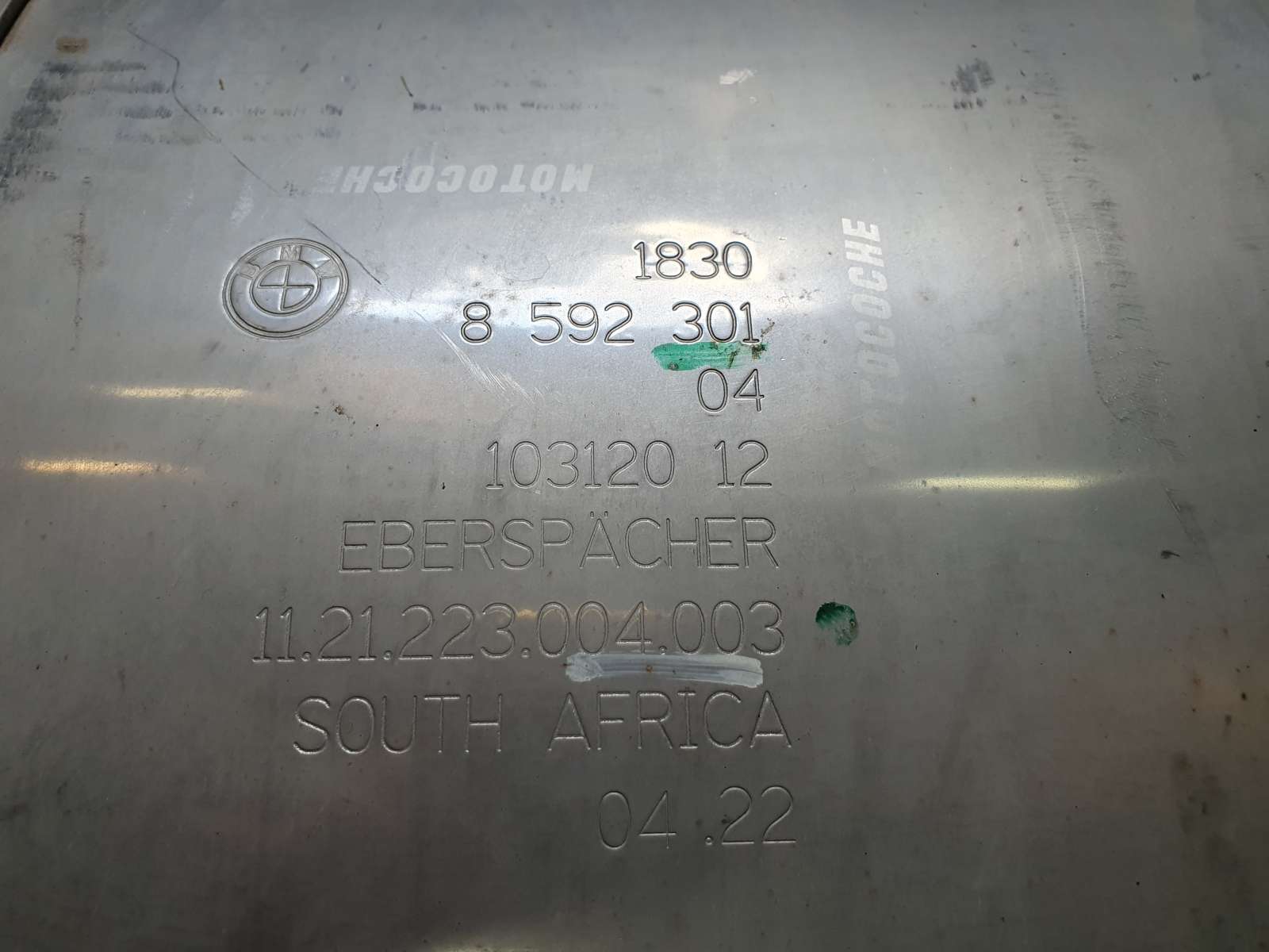 TUBO ESCAPE TRASERO 8592301 