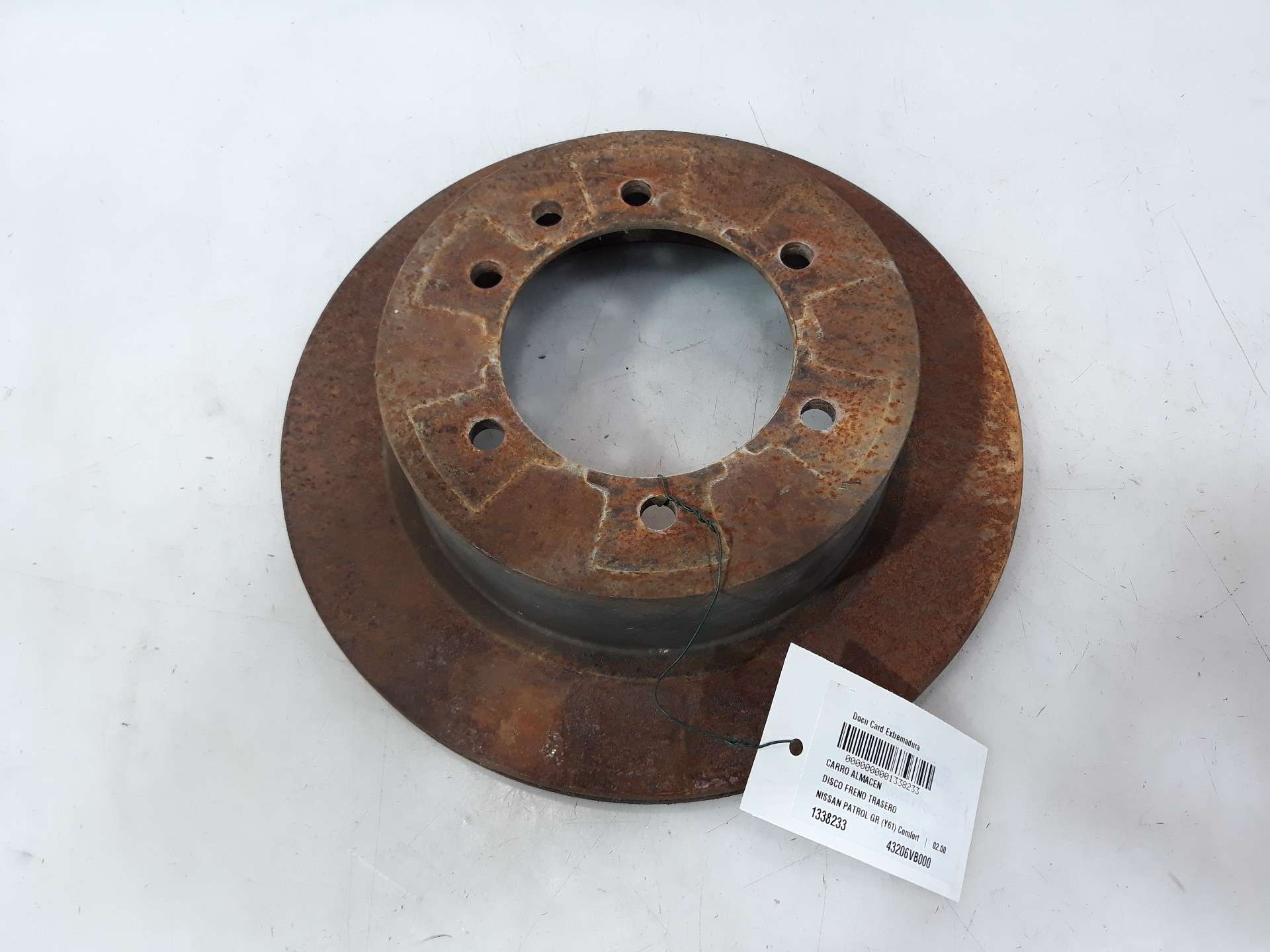 DISCO DE FRENO TRASERO NISSAN PATROL GR (Y61) 1997-2016 (43206VB000 1338233)
