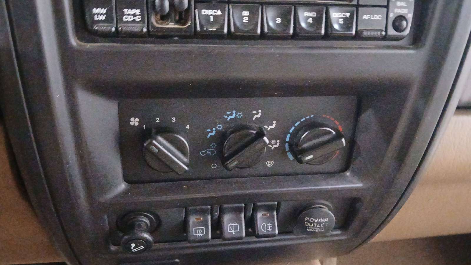 MANDO CALEFACCION / AIRE ACONDICIONADO JEEP CHEROKEE (XJ) 1983-2001 (5011343AB 1759805)