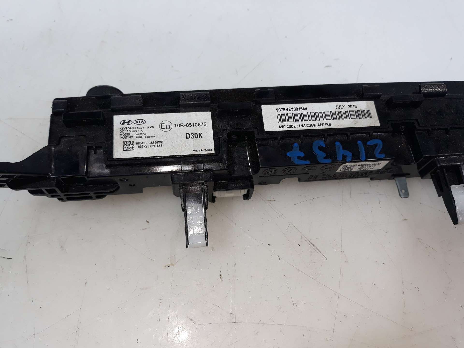 MANDO MULTIFUNCION KIA NIRO I (DE) 2016- (96540G5300WK 1531596)