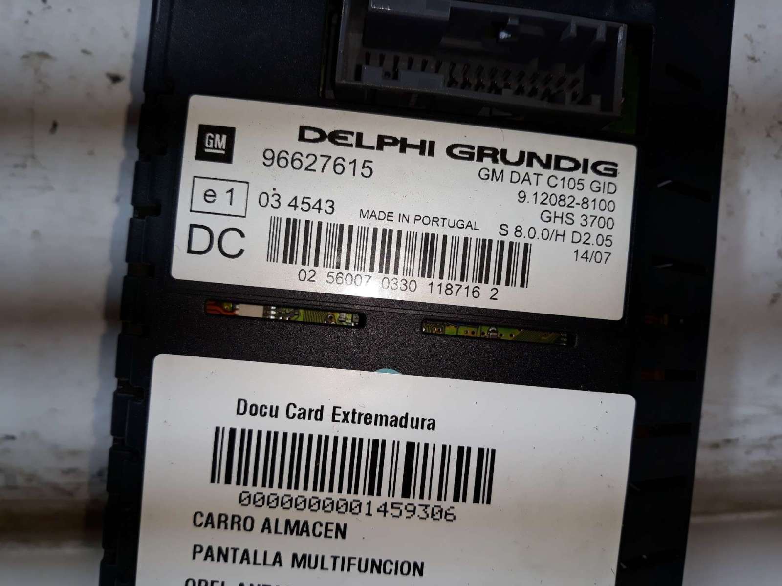 PANTALLA MULTIFUNCION OPEL ANTARA 2006-2016 (96627615 1459306)